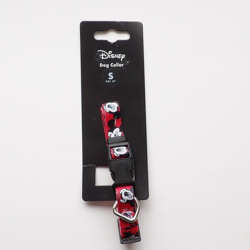 Disney Mickey Mouse Red Dog Collar Size Small NEW
